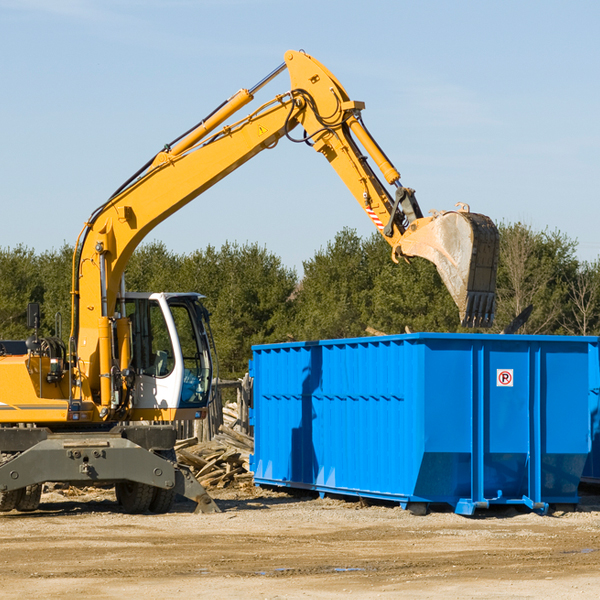 what are the rental fees for a residential dumpster in Mount Union